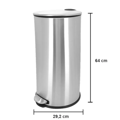 Lixeira Aço Inox com Pedal 30L 9215 Mimo Style-2452fed6-8935-43d6-a2f0-457802c4e07e
