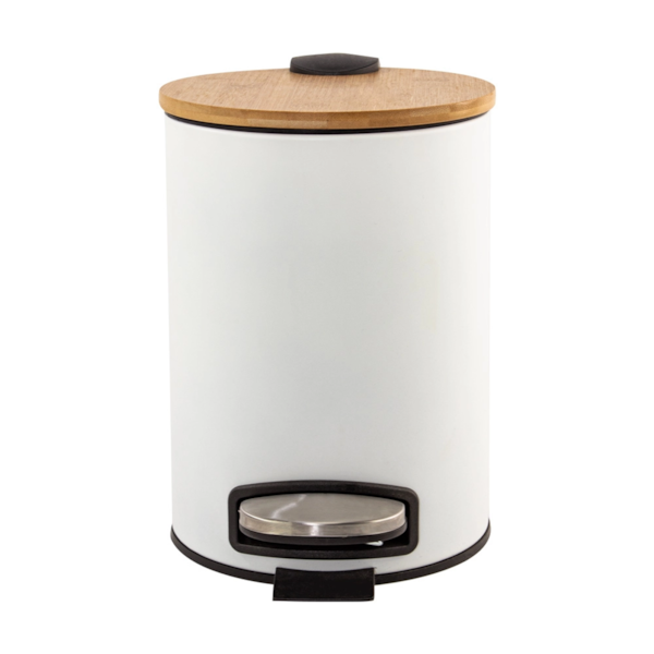 Lixeira Bambu Pedal Branca 5L 9442 Mimo Style-10c16e5d-c00f-47df-a728-8bf38d3af4ba