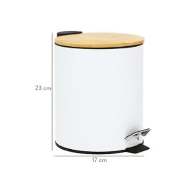 Lixeira Bambu White Pedal 3L 9440 Mimo Style-cf57c069-4884-4e40-b05c-963ef7c991d7