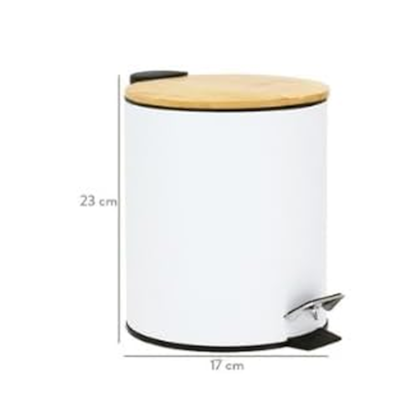 Lixeira Bambu White Pedal 3L 9440 Mimo Style-f7868dad-0620-43bb-bd89-b497dfece7a2