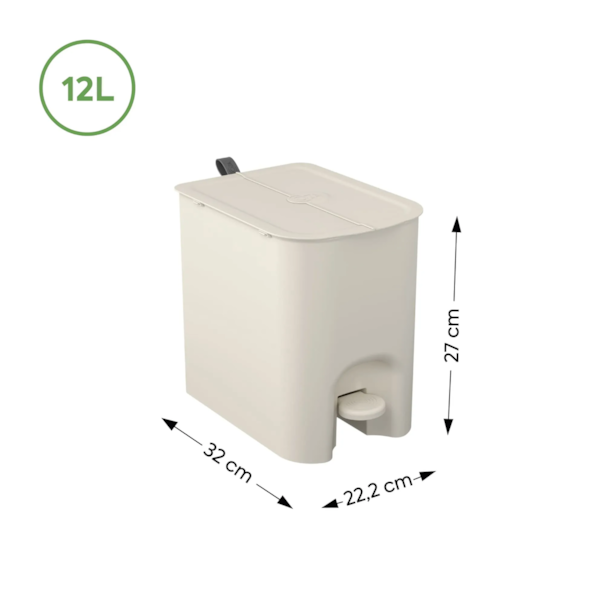 Lixeira Borboleta com Pedal 12LT Light Gray 106610468 Coza-df081e7a-b9f1-4169-a835-f06852fe3ae9