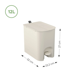 Lixeira Borboleta com Pedal 12LT Light Gray 106610468 Coza