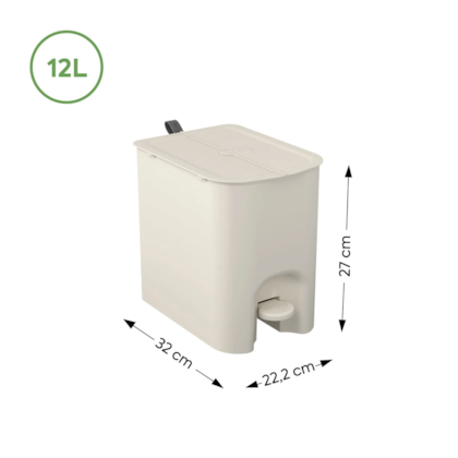 Lixeira Borboleta com Pedal 12LT Light Gray 106610468 Coza-9af85b68-d56c-4c36-a0ac-dc18129dbf28