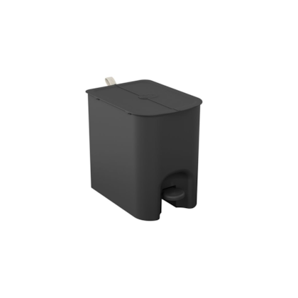 Lixeira Borboleta com Pedal 12LT Preta 106610008 Coza