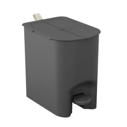 Lixeira Borboleta com Pedal 6LT Cinza Chumbo 10660/0536 Coza