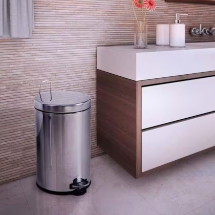 Lixeira com Pedal Balde Decor Line em Aço Inox 12,0L Prata 3040/203 Brinox-c69618d6-e4c0-4958-9a21-7435b0e2e580