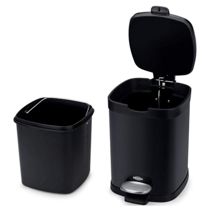 Lixeira com Pedal Balde Frame em Aço Carbono 6,0L Preto 3064/100 Brinox-94268c46-875b-41c3-a2a2-7de403e16a9d