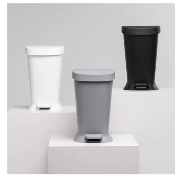 Lixeira com pedal new square 5LT cinza claro 10424/0468 Coza-d559792c-5947-481c-854e-f3a92797f172