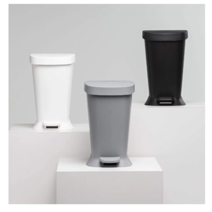 Lixeira com pedal new square 5LT cinza claro 10424/0468 Coza-af93a842-0da7-4080-9ca8-5c08ac61fdd7