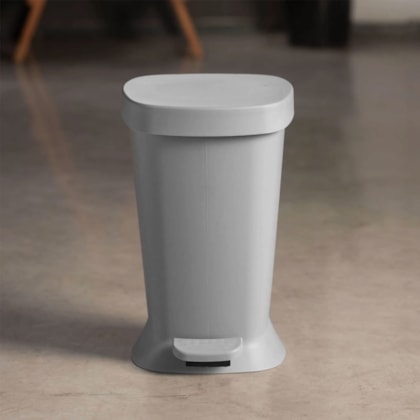 Lixeira com Pedal New Square Banho 5,0L Cinza Frio 10424/0499 Coza-b11fca67-61ec-4a29-92b3-343341813306