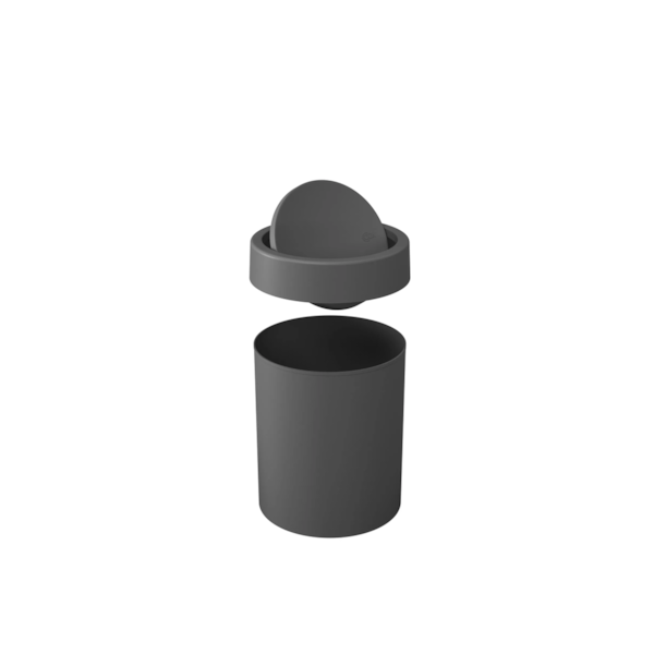 Lixeira com tampa basculante 5,4LT cinza chumbo 10945/0536 Coza-0cb6dbbe-ab2d-4df8-9fdd-ba4512998306
