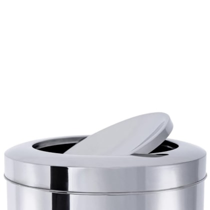 Lixeira com Tampa Basculante Decorline 25cm 28,0L Em Aço Inox 3032/204 Brinox-10369240-adb0-4c4c-8c81-35fbef0f625c