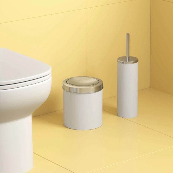 Lixeira com Tampa Basculante Inox Home 4,6L Branco 10436/1007 Coza-cd926e00-8355-4340-b7da-985249bee5e7