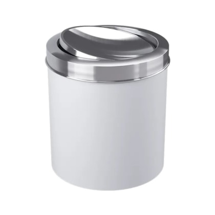 Lixeira com Tampa Basculante Inox Home 4,6L Branco 10436/1007 Coza-2cb12205-f425-430a-a3ac-547fdba7c1d9