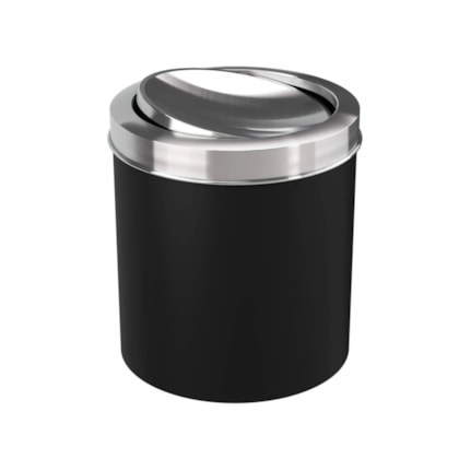 Lixeira com Tampa Basculante Inox Home 4,6L Preto 10436/1008 Coza-0e349608-5d28-4aa1-b39f-82d5b375adf7