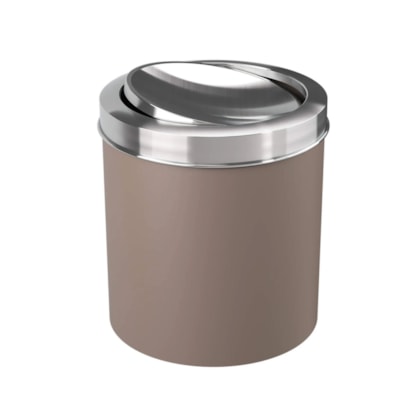 Lixeira com Tampa Basculante Inox Home 4,6L Warm Grey 10436/1126 Coza