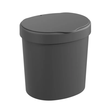 Lixeira com tampa basic 2,5LT cinza chumbo 10906/0536 Coza