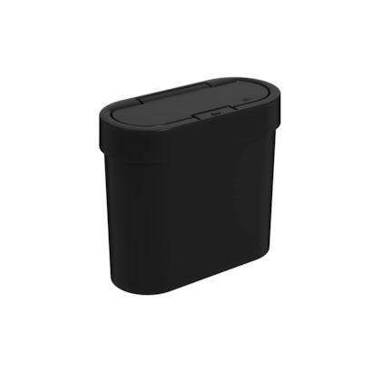 Lixeira com tampa flat 2,8 litros preto  17003/0008 Coza
