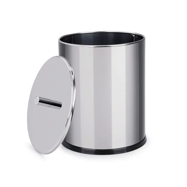 Lixeira Inox Com Tampa Decorline 18cm 5,4L Toilet 3030/202 Brinox-600c8086-383f-47cf-a44d-479ef0f98e14