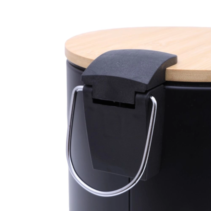 Lixeira Pedal Preta 5L Bambu 9443 Mimo Style-a7a3a04e-a180-42d2-841a-43fe1c292679