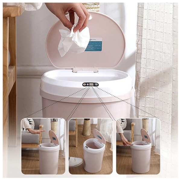 Lixeira Redonda Recarregável com Sensor de Proximidade 12 Litros Branco GH104 Globalmix-045fa387-c9bc-402a-90f8-f8837389b25a