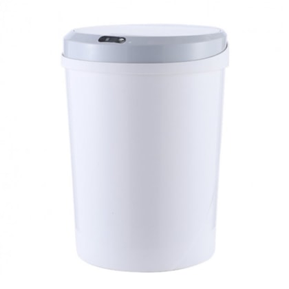 Lixeira Redonda Recarregável com Sensor de Proximidade 12 Litros Branco GH104 Globalmix-ada8f227-3cfe-4026-8f87-5fb4ca334150