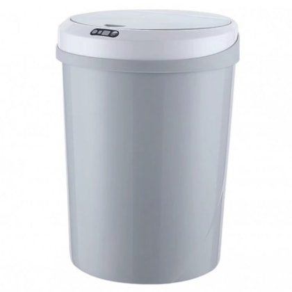 Lixeira Redonda Recarregável com Sensor de Proximidade 12 Litros Cinza GH105 Globalmix-117e8101-b261-4380-a23b-2346f1966fc7