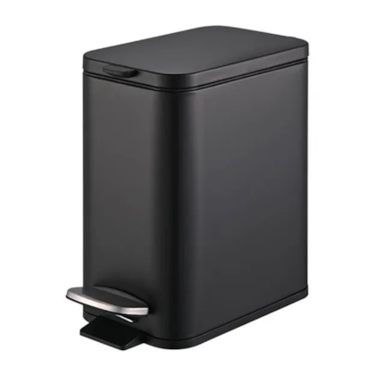 Lixeira Retangular Com Pedal Balde Frame em Aço Carbono 5,0L Preta 3064/103 Brinox-bfd3c77c-fb1c-4bdb-9329-eacc224388e8