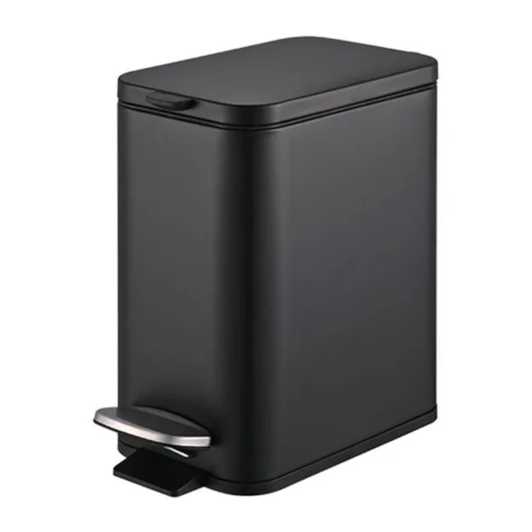 Lixeira Retangular Com Pedal Balde Frame em Aço Carbono 5,0L Preta 3064/103 Brinox-2a7238f4-ffc9-4d06-ade1-549b95219dff