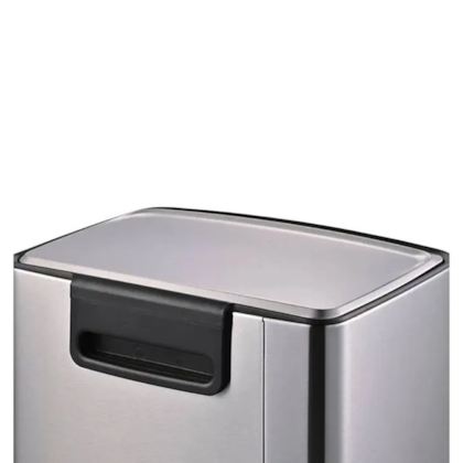 Lixeira Retangular Com Pedal e Balde 40 L Plana Aço Inoxidável Escovado 3073/200 Brinox-18e63049-0433-41a4-b39b-7a9ca6d5bc7c