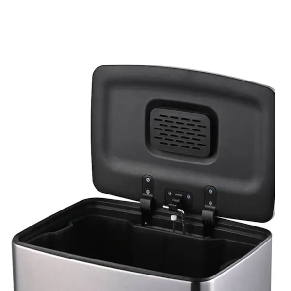 Lixeira Retangular Com Pedal e Balde 40 L Plana Aço Inoxidável Escovado 3073/200 Brinox-b22bc99d-af70-482f-9d3b-b7e5e8d785b5