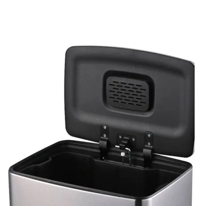 Lixeira Retangular Com Pedal e Balde 40 L Plana Aço Inoxidável Escovado 3073/200 Brinox-c95401bd-b1e4-499d-b34b-468030456c5e