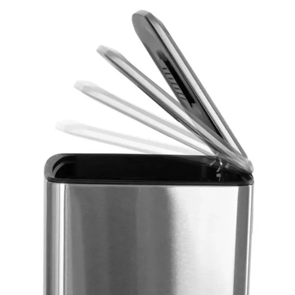 Lixeira Retangular Com Pedal e Balde 40 L Plana Aço Inoxidável Escovado 3073/200 Brinox-4ef062a0-0253-4c75-9d5b-cbc214c40630