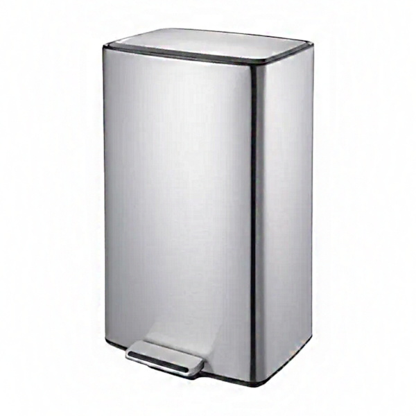 Lixeira Retangular Com Pedal e Balde 40 L Plana Aço Inoxidável Escovado 3073/200 Brinox-b456d294-aa9d-46e8-8cc2-25ed042c2503