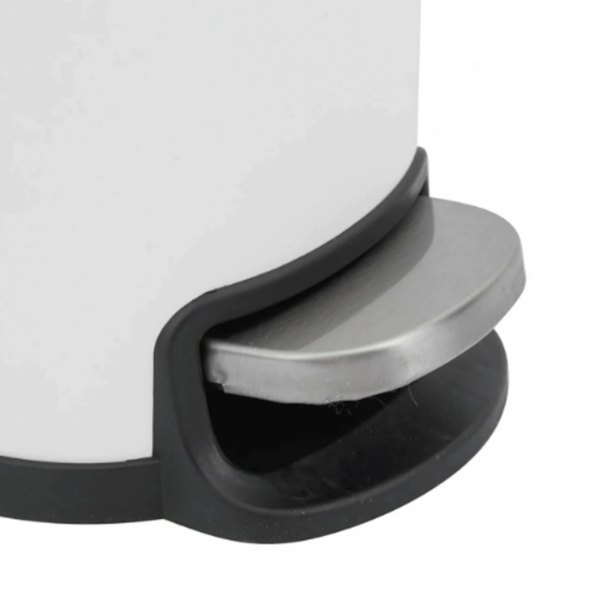 Lixeira Retangular Slim Branca Com Pedal Gh117 Globalmix-1567fdb3-16f2-405e-8573-2e08b1a937fe