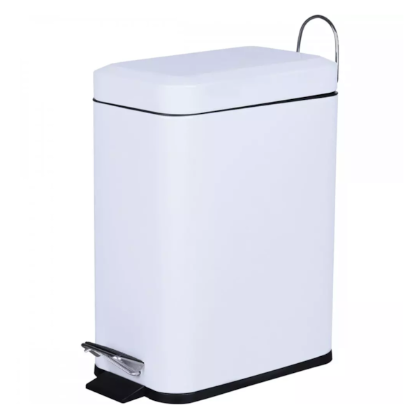 Lixeira Retangular Slim Ferro 5 Litros Branca 919403 Kala -b76439bd-9ef6-4eef-8902-f75e7bc58570