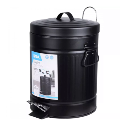 Lixeira Retrô 5L Preta 246181 Kala -44d79996-901f-466f-9f65-7cba7e098431