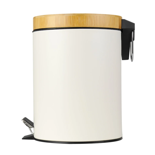 Lixeira Tampa de Bambu Branca 5L 293929 Kala -df867e7a-33ae-4691-9617-b198c3ee2206