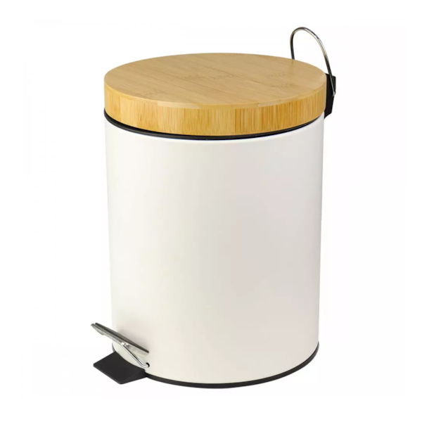 Lixeira Tampa de Bambu Branca 5L 293929 Kala -1c574069-2406-49dc-8b53-7a14bcc77759