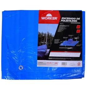 Lona Encerada Poliet 100 Micras 3mx2m Azul 350753 worker