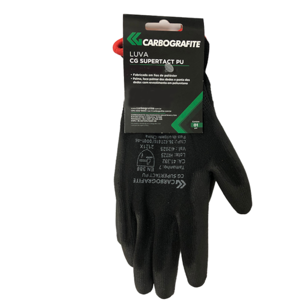 Luva CG Supertact PU Tam.8 CA41392 Preta 012642812 Carbografite-2bfefc7d-3fb7-42a0-8a76-8c6fe6c57395