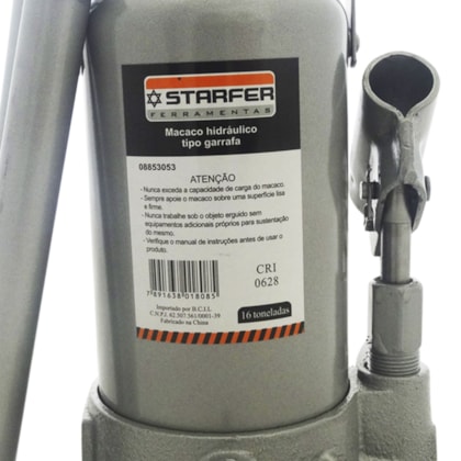 Macaco Hidráulico Tipo Garrafa 16 Toneladas Starfer-1c48d2d7-c3e1-4bab-b2e6-0c7e296946a4