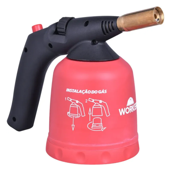 Maçarico Soldador a Gás Com Sistema Piezo 864650 Worker -42c66363-9ec1-4c21-8b45-8d61e713448f