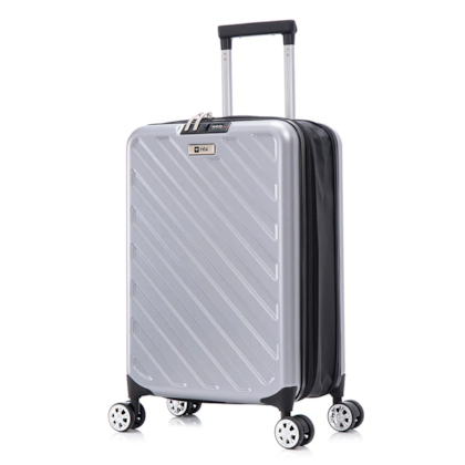 Mala de Viagem Compacta Giro com Rodas 360º e Cadeado Acoplado Prata Nautika-82ff2038-8728-4d07-b41c-995990991925