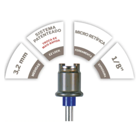 Mandril com Haste Para Discos EZ402 Dremel 2615E402AE