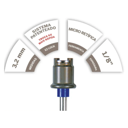 Mandril com Haste Para Discos EZ402 Dremel 2615E402AE-711bfdbc-9c88-4d88-8509-11b7b2b99a63