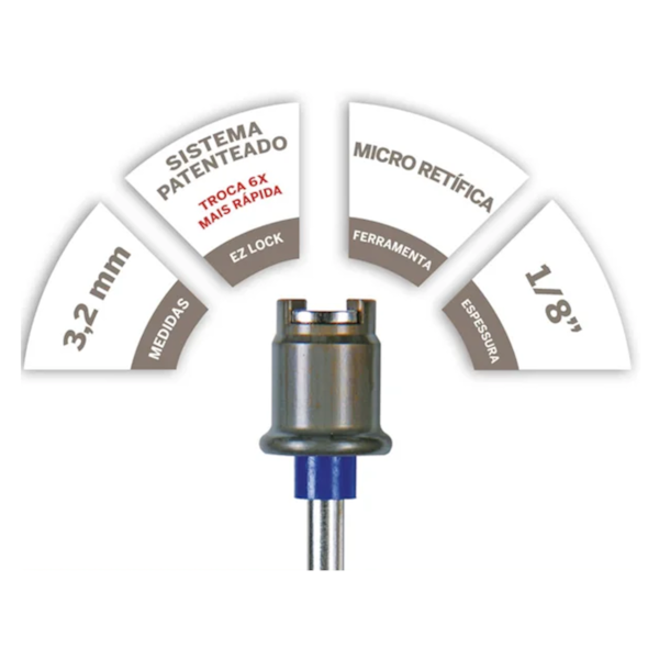 Mandril com Haste Para Discos EZ402 Dremel 2615E402AE-3616e91b-d689-4dc8-8f48-0e985af2ba73