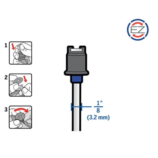 Mandril com Haste Para Discos EZ402 Dremel 2615E402AE-e24e6ed3-a081-4e55-a34f-91700226ea04