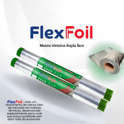Manta Térmica Aluminizada FlexFoil 41,67m x 1,20m Dupla Face Interna PRD01722 DPlastic-32e47718-2a6a-46cb-8de3-af3544089cca