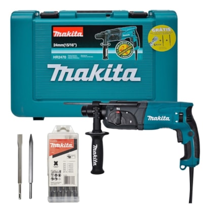 Martelete Perfurador e Rompedor 800W Sds Plus HR2470 Com 5 Brocas Makita-58abaed4-96a3-4cb6-a6a1-9a9894bab3d3